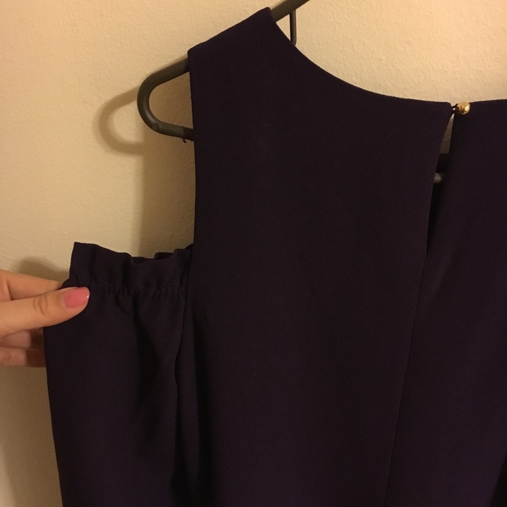 Eliza J Purple Cold-Shoulder Mini Dress - Picture 4 of 4